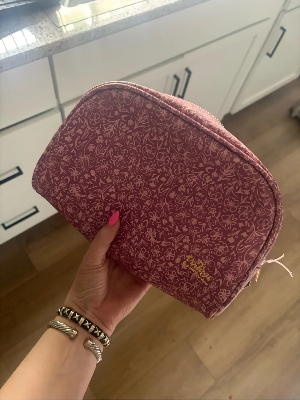NWT Floral Pink Cosmetic Pouch - Women's Makeup Bag